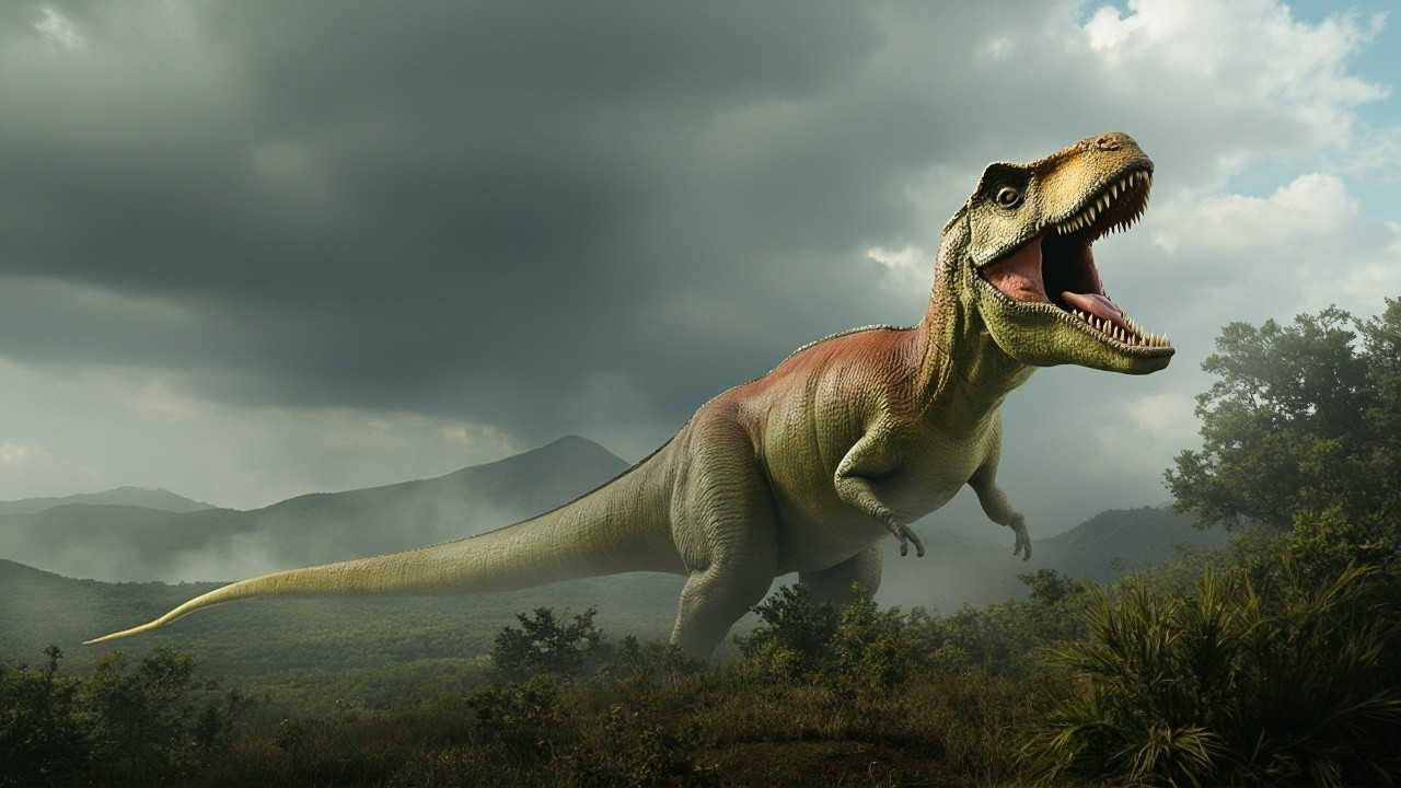 A Surreal Countdown to Dinosaur Extinction Landscape