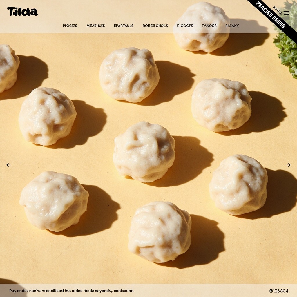 A Tilda Website Background with Semi-Finished Food