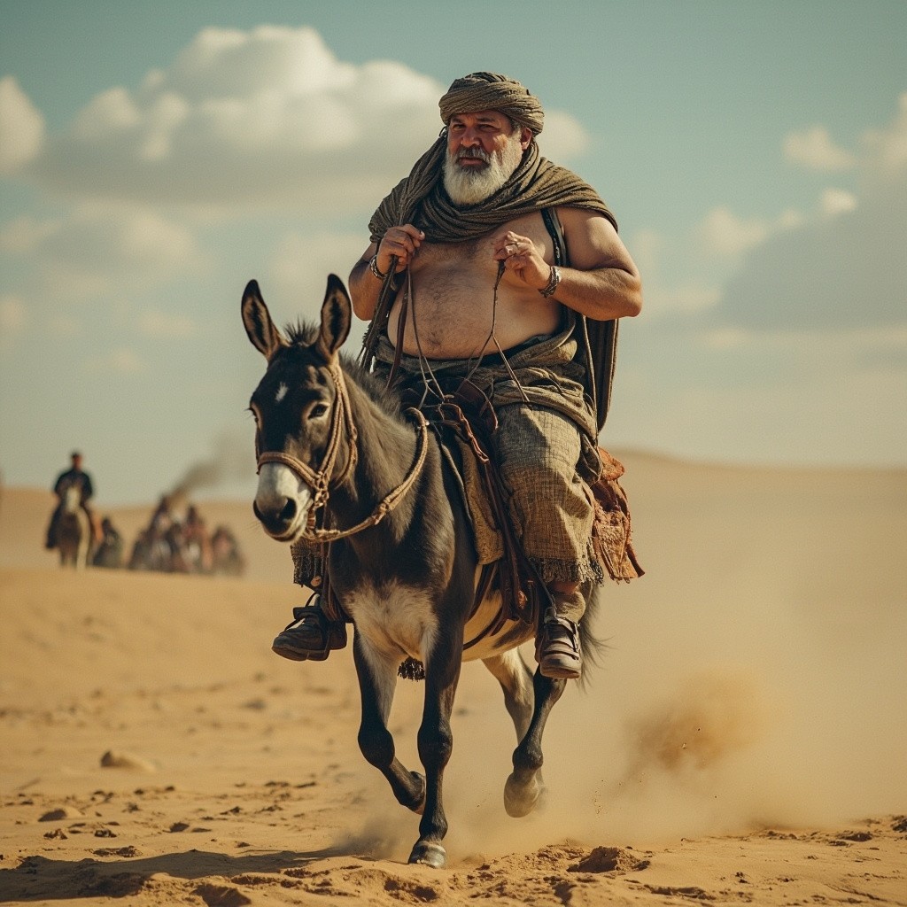 A Turkish Sultan Riding a Small Donkey