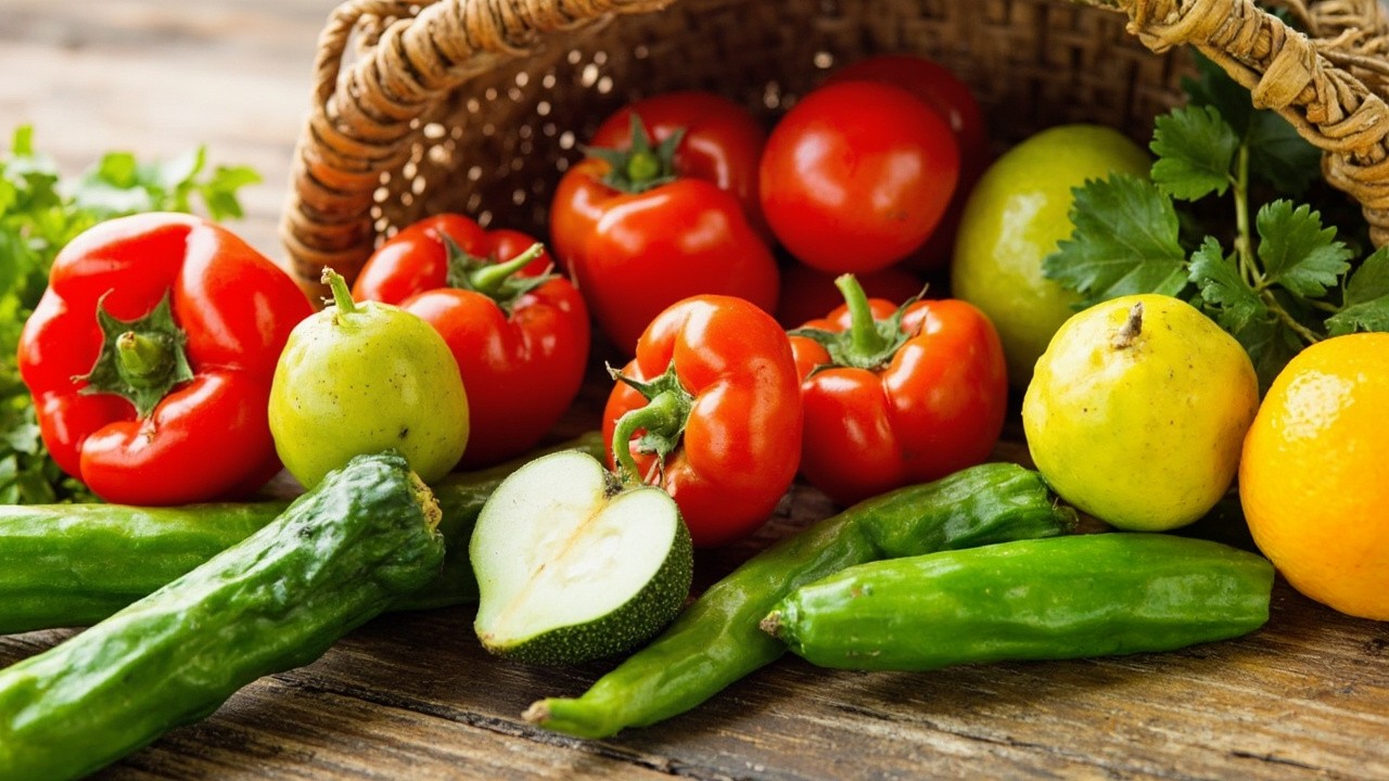 A Variety of Fruits and Vegetables