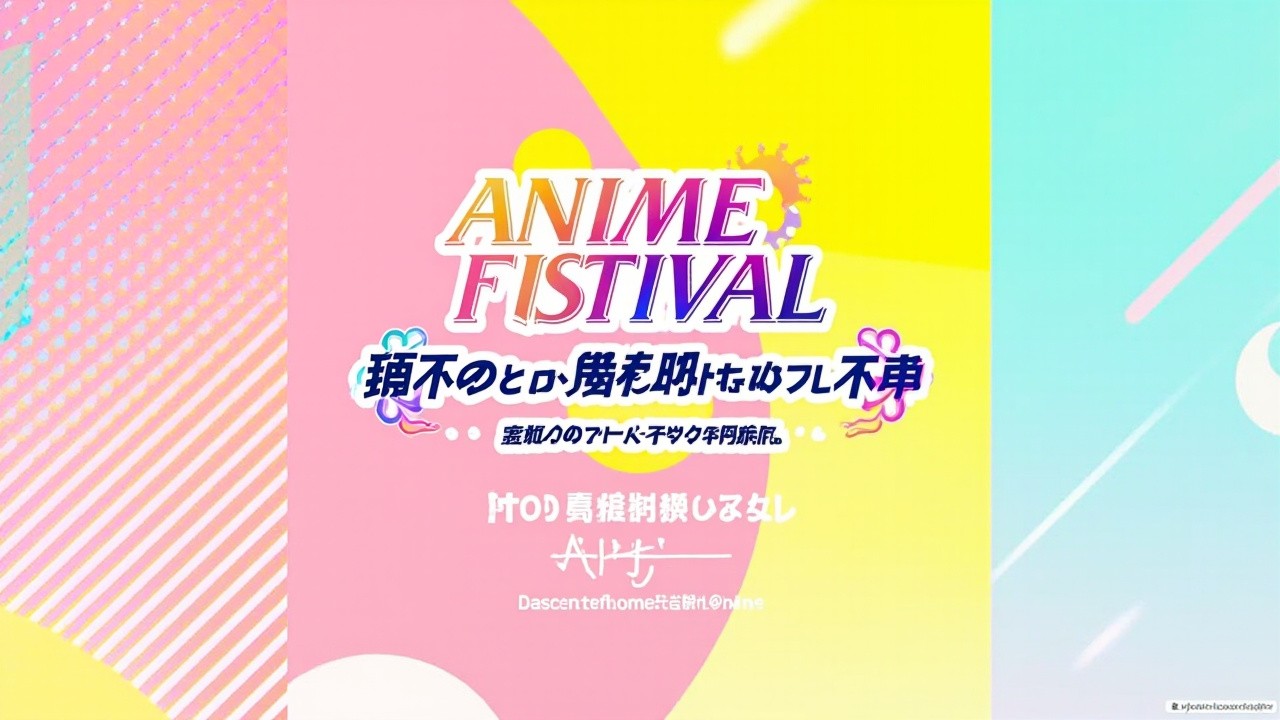 A Vibrant Anime Festival Advertisement with Logo
