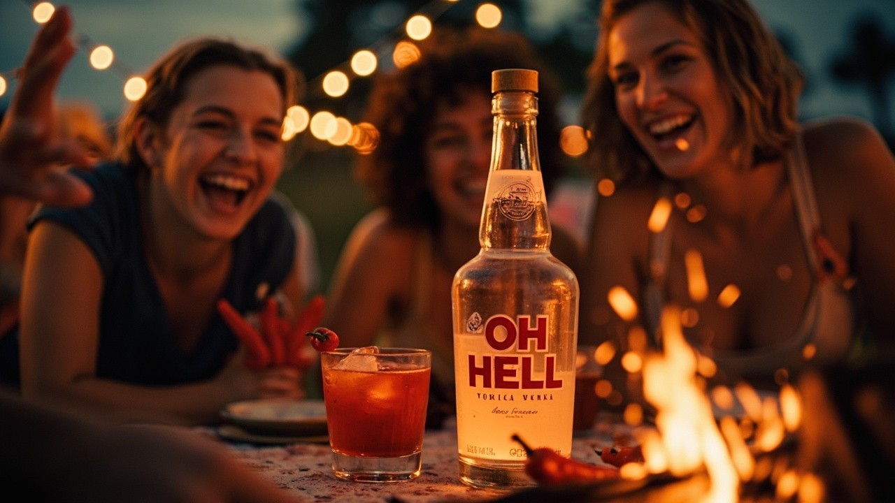 A Vibrant Outdoor Bonfire Party Night