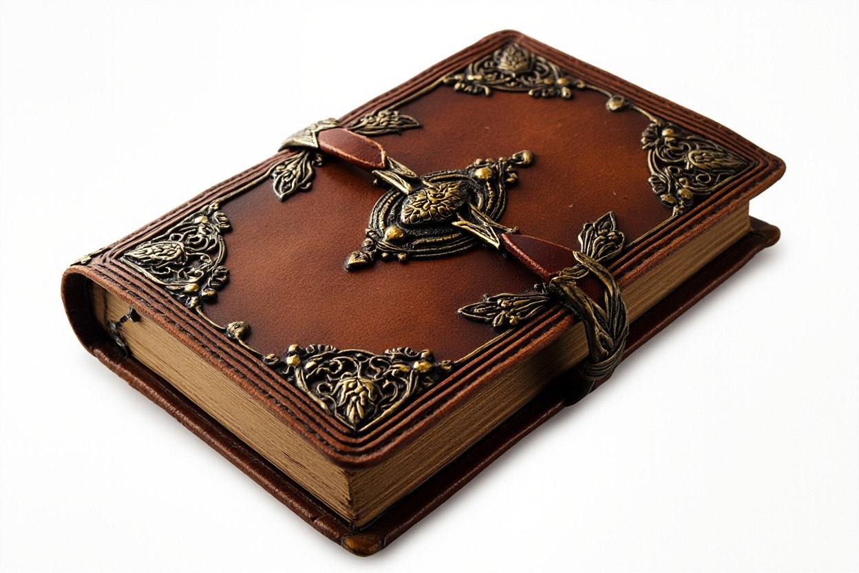 A Vintage Victorian Leather Journal Illustration