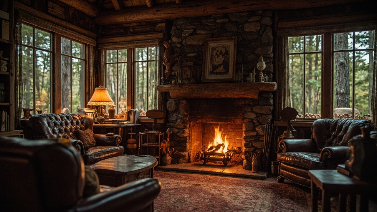 A Warm, Book-filled Cabin in the Woods