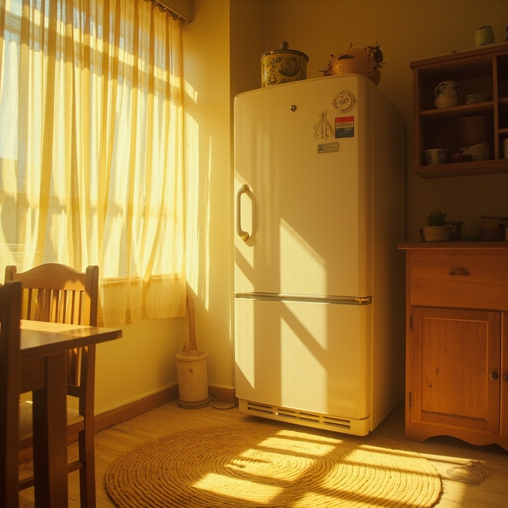 A Warm, Retro 90s-Styled Kitchen Interior