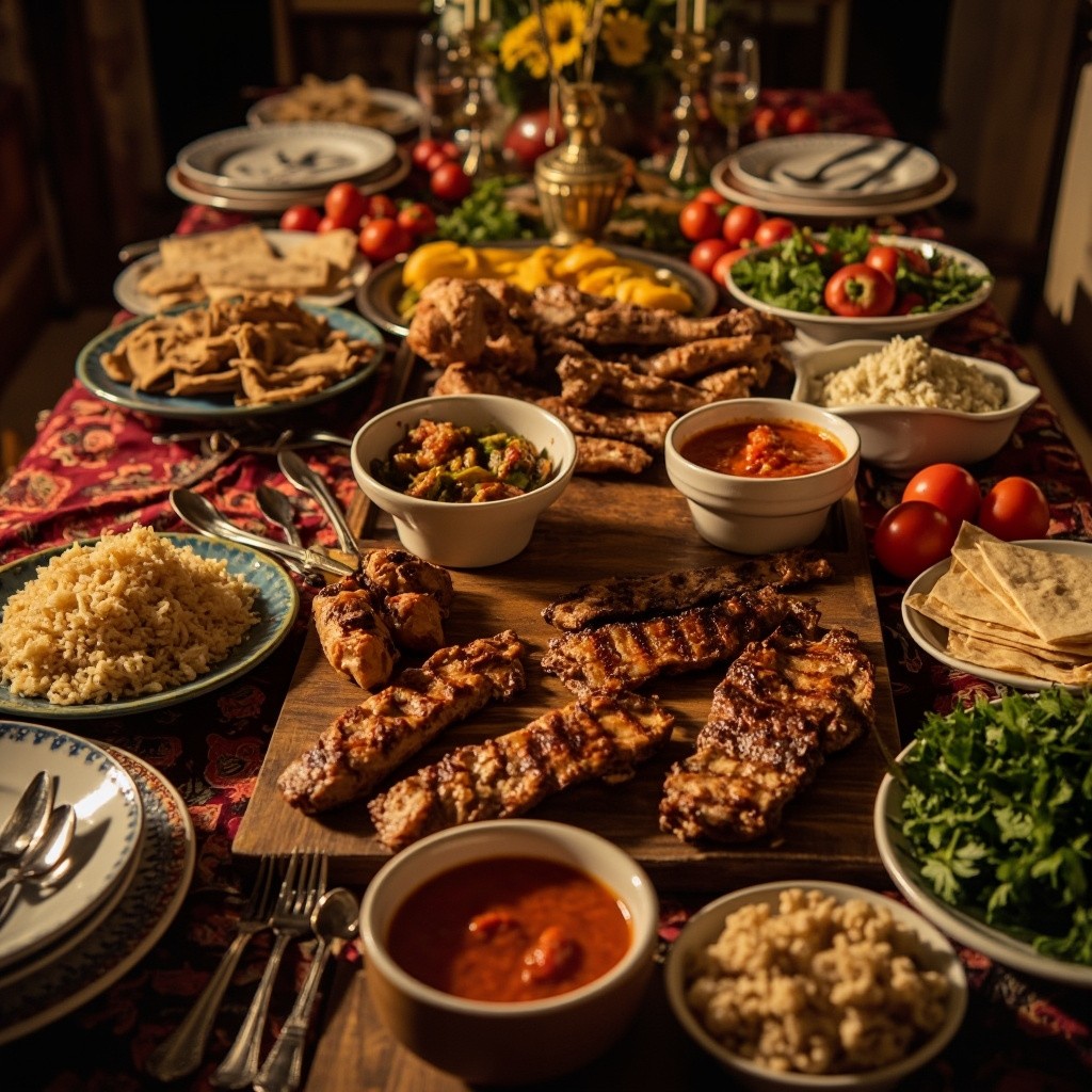 A Warm Turkish Holiday Dinner Table Setup