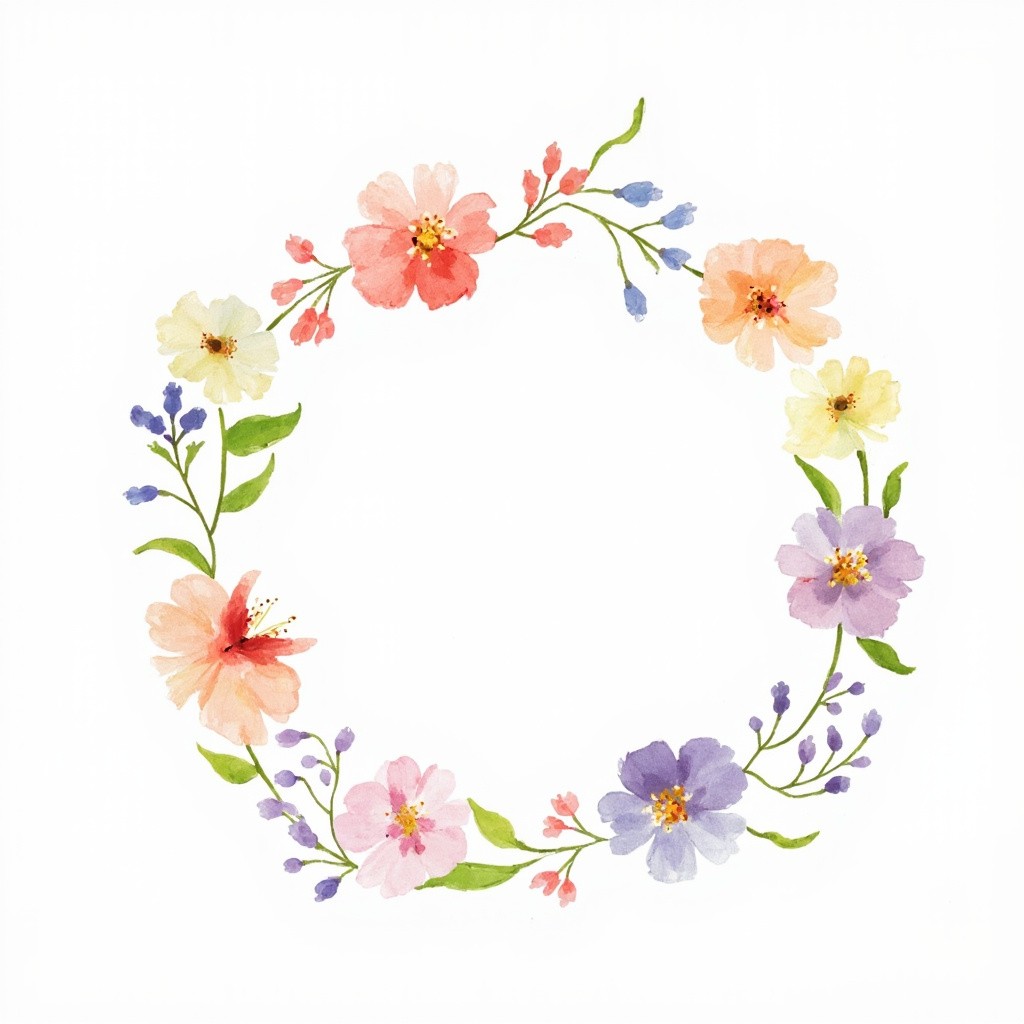 A Watercolor Painting of Flowers