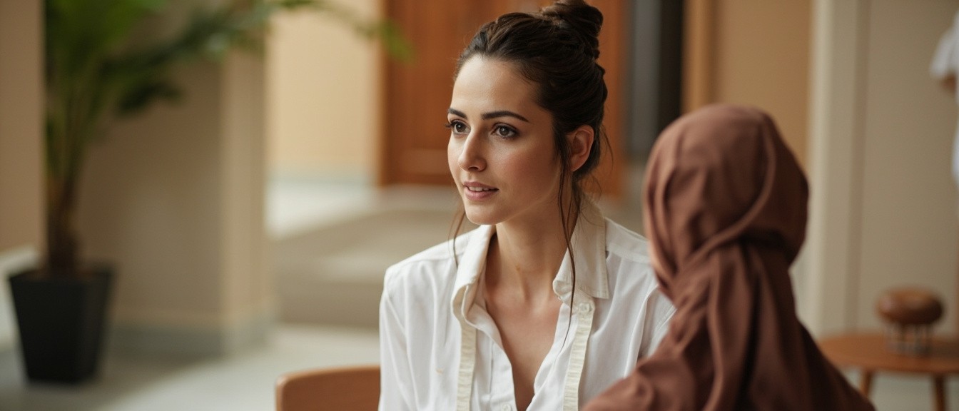 A Woman Enjoying a Peaceful Consulting Session