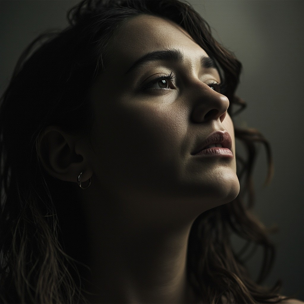 A Woman Expressing Feelings of Sadness