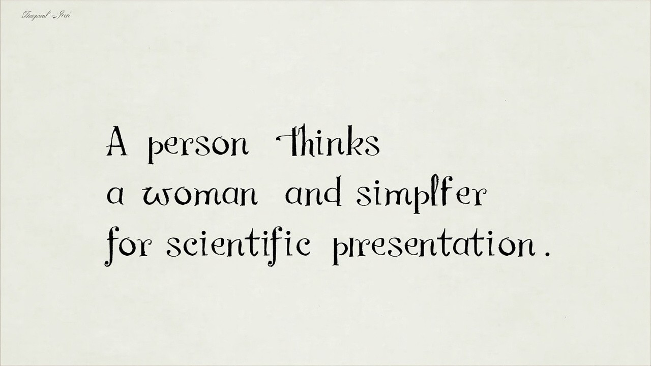 A Woman Presents a Science Lecture
