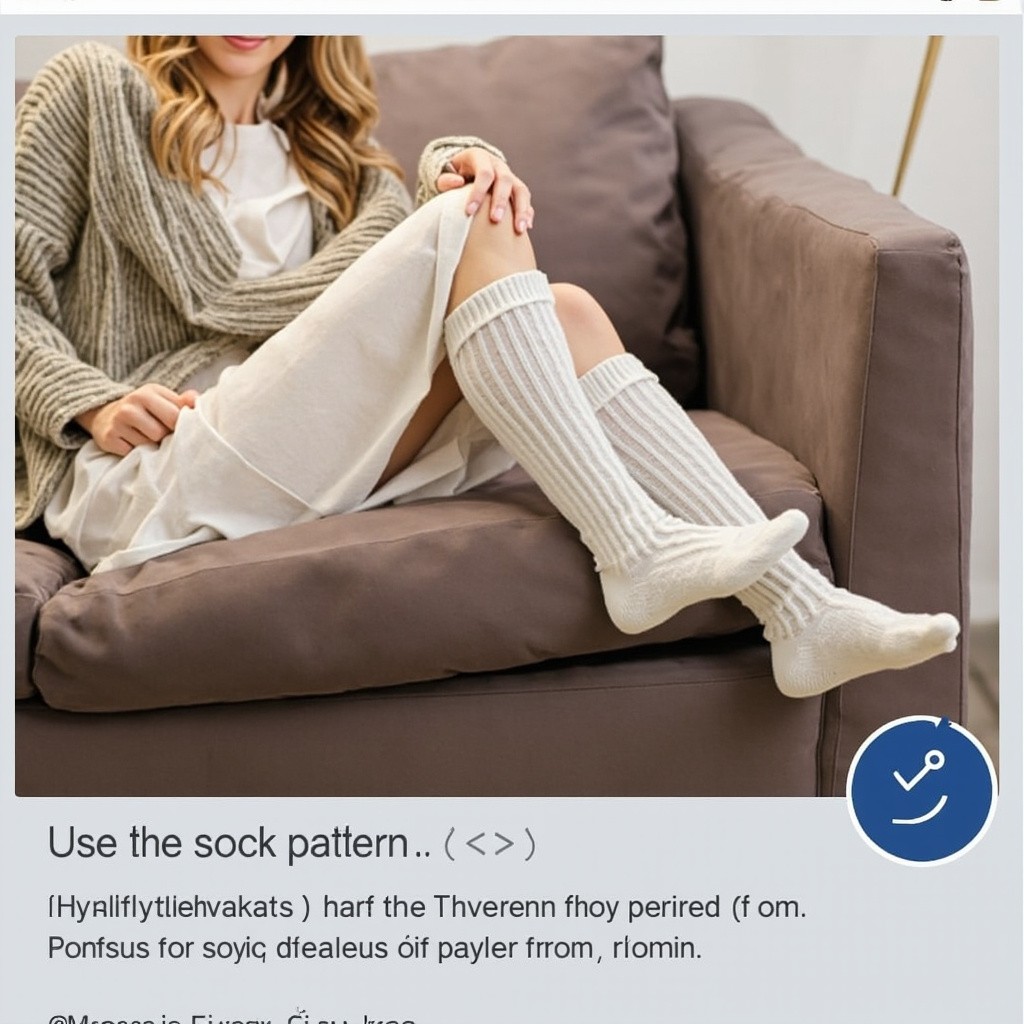 A Woman Relaxing on Sofa with Comfort Socks