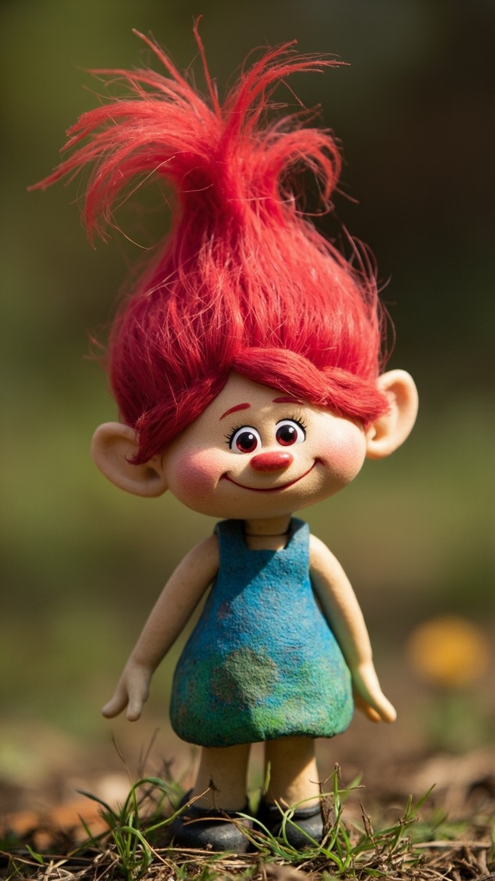 A Wooden Poppy from the Trolls Movie