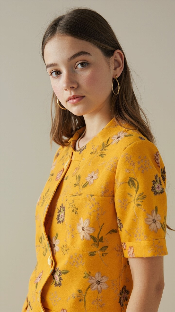 A Young Model in 2025 Spring-Summer Fashion