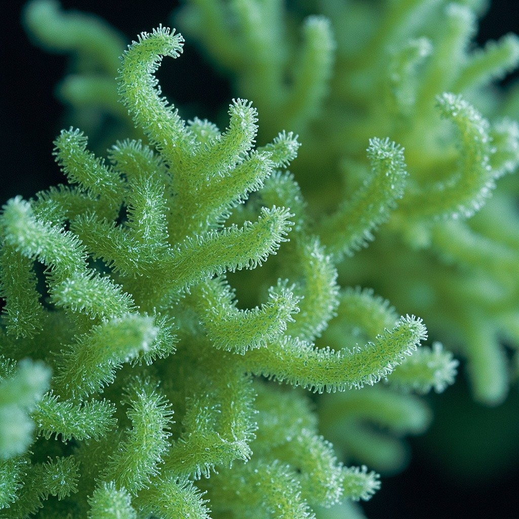 Aesthetic Microscopic Image of Algae