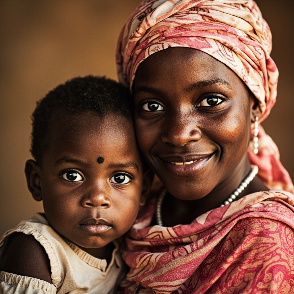 African Mother and Child on Mother's Day