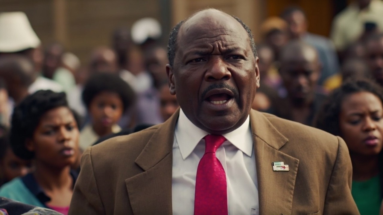 African Politician During Campaign