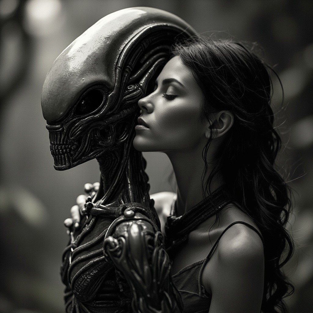 Alien Expressing Love to a Beautiful Girl