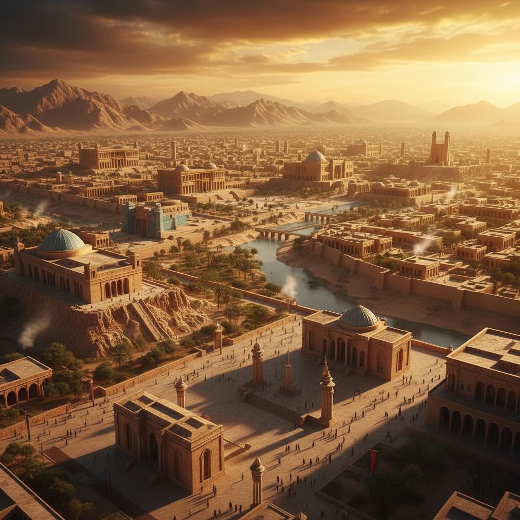 Explore the ancient Persian Empire at its peak during sunset. Explore the ancient Persian Empire at its peak during sunset.