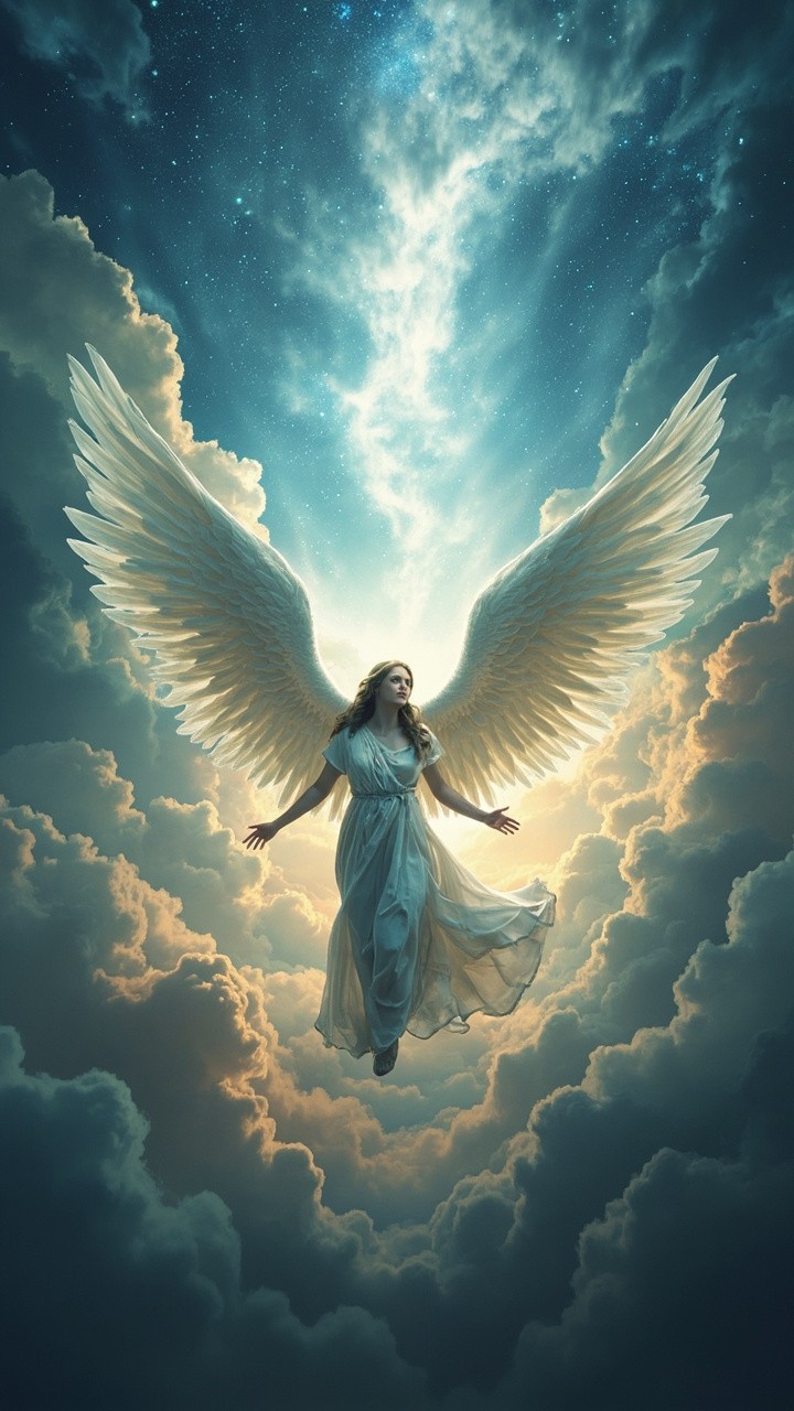 Angels and God's Throne in Heavenly Kingdom
