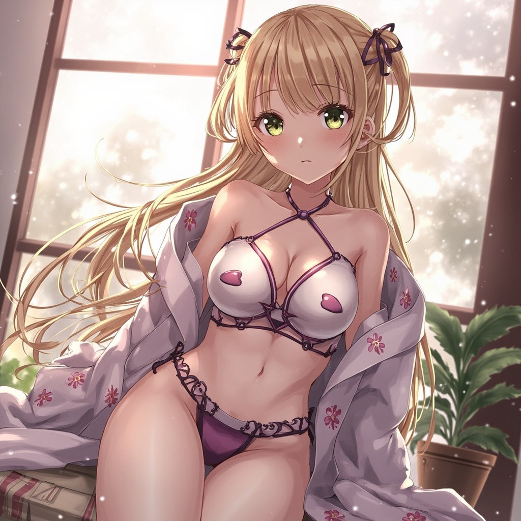 Anime Girl in Revealing Attire, Full Body Shot Anime Girl in Revealing Attire, Full Body Shot