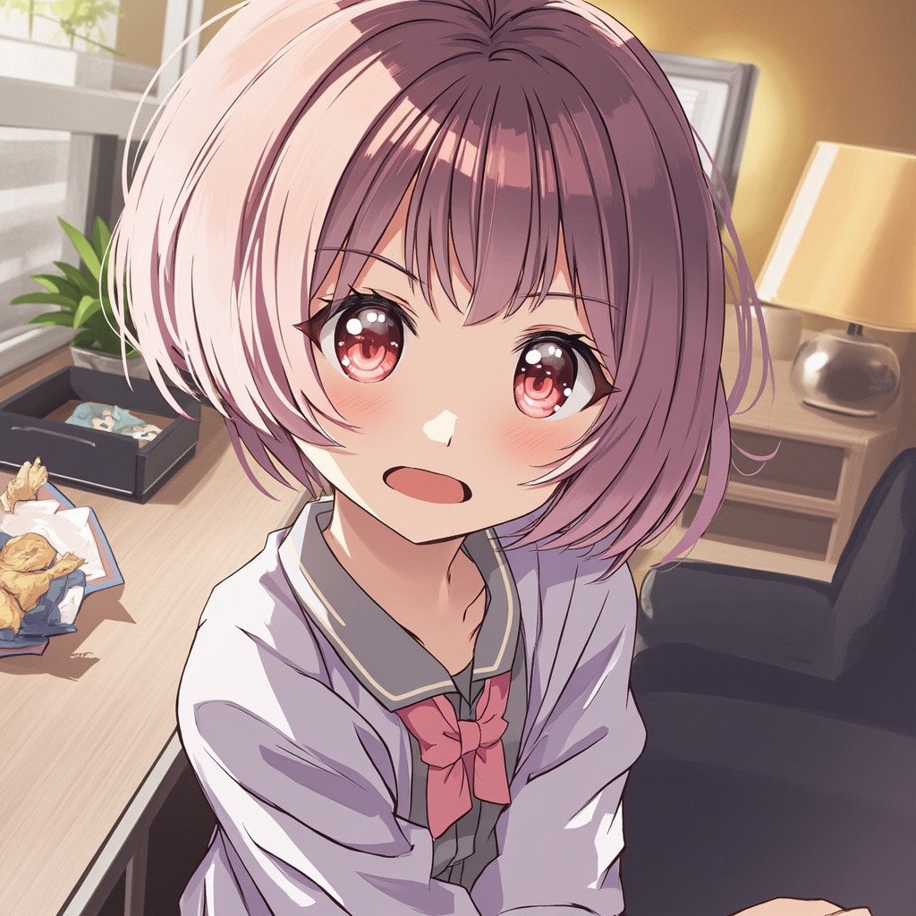 Anime Girl with Large Eyes Anime Girl with Large Eyes