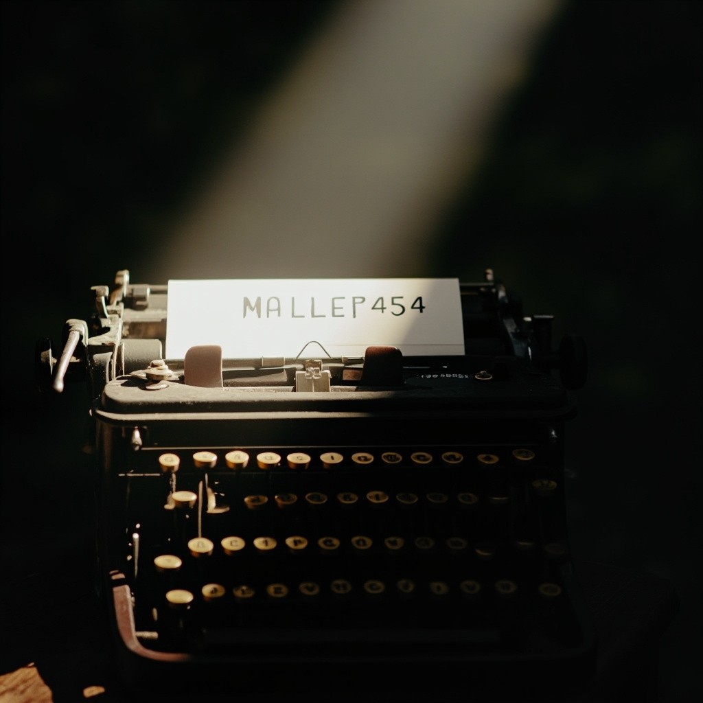 Antique Typewriter with Light from Above