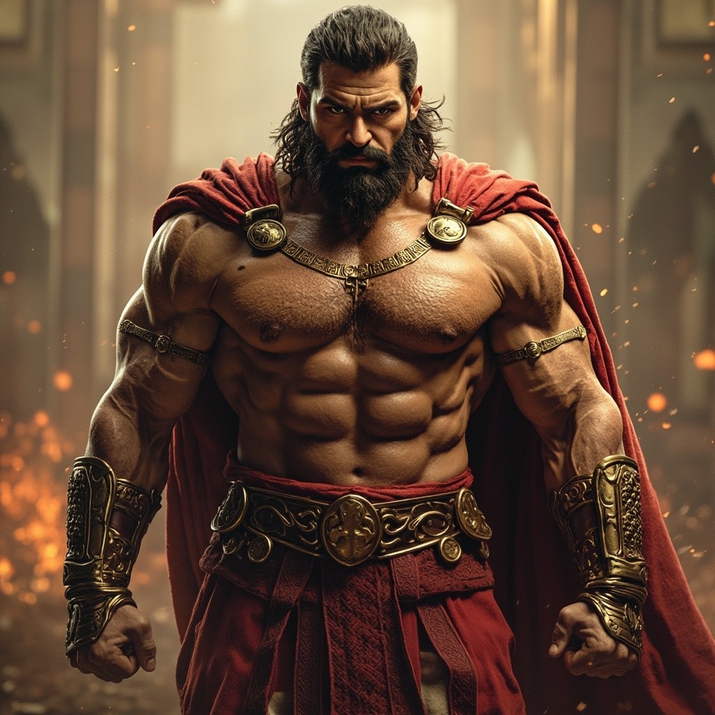 Arab Warrior Yamash with Huge Muscles