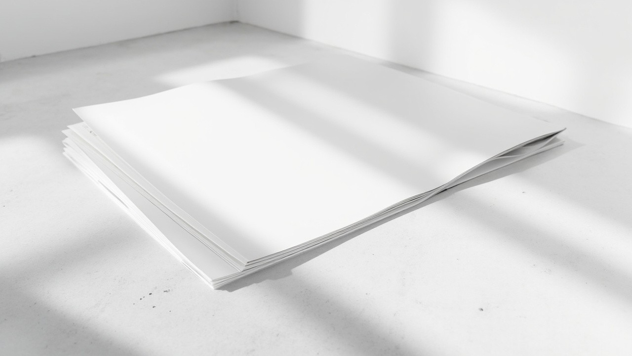 Artistic Shot of Blank White Magazine on Concrete
