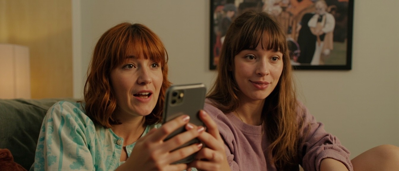 Best Friends Holding a New iPhone 16 Case