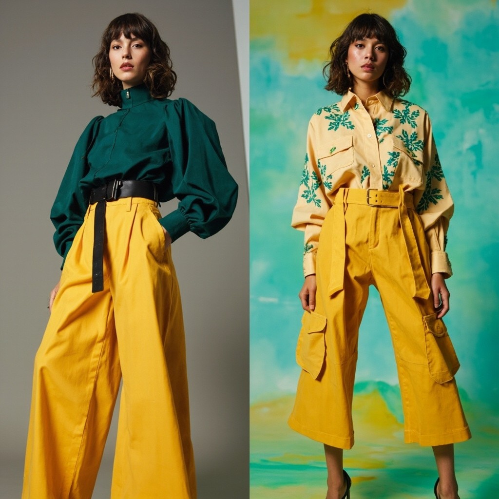 Bold Fashion: Models in Mustard Yellow Trousers