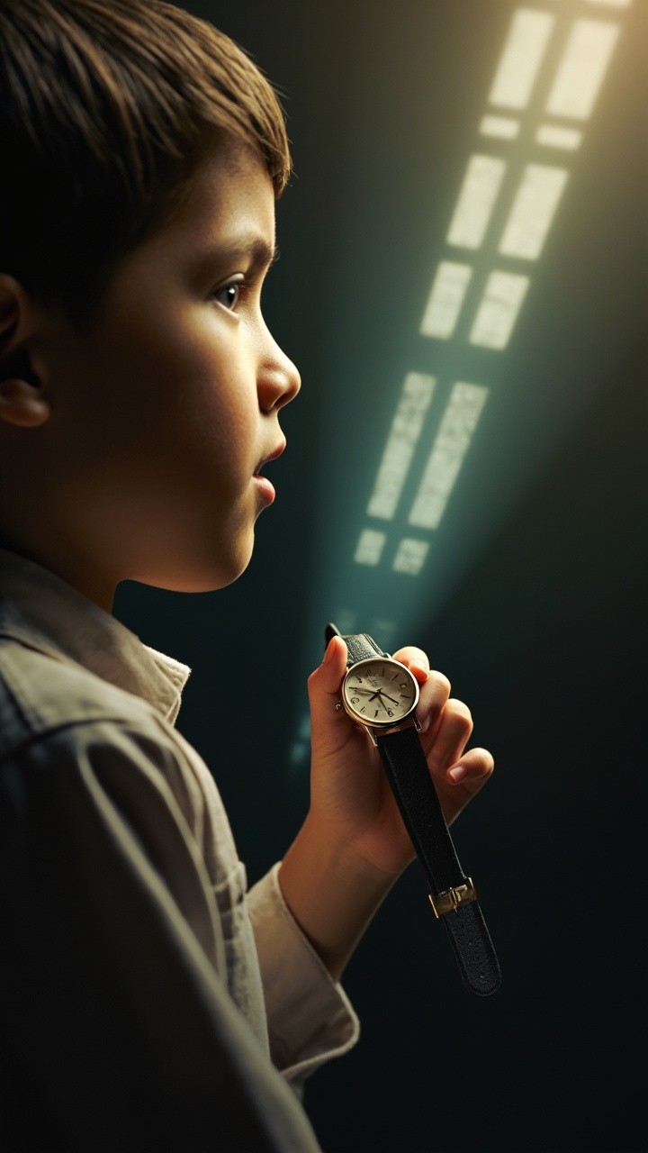 Boy Projects a Gallery from his Wristwatch