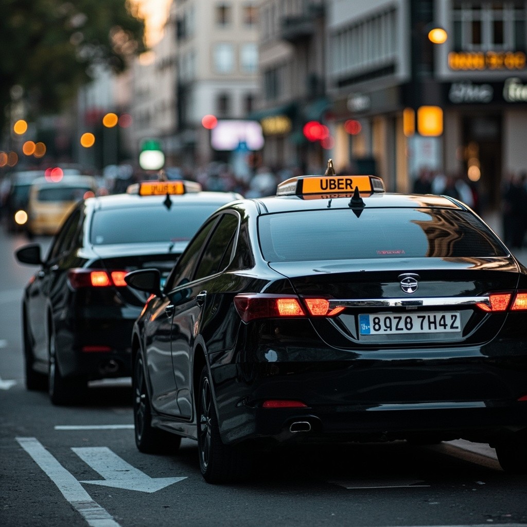 Business-Class Taxis in Kiev Streets
