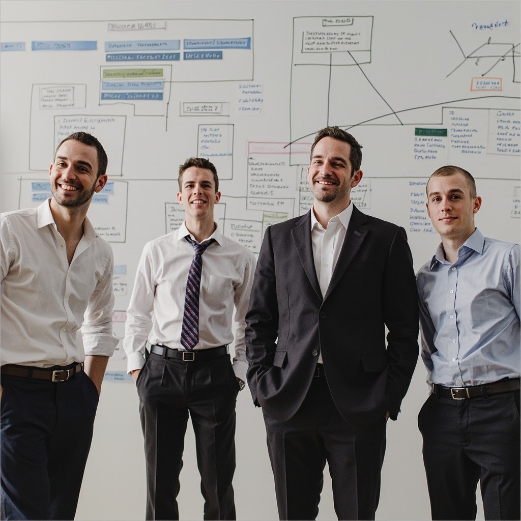 Business People Brainstorming a Post Design