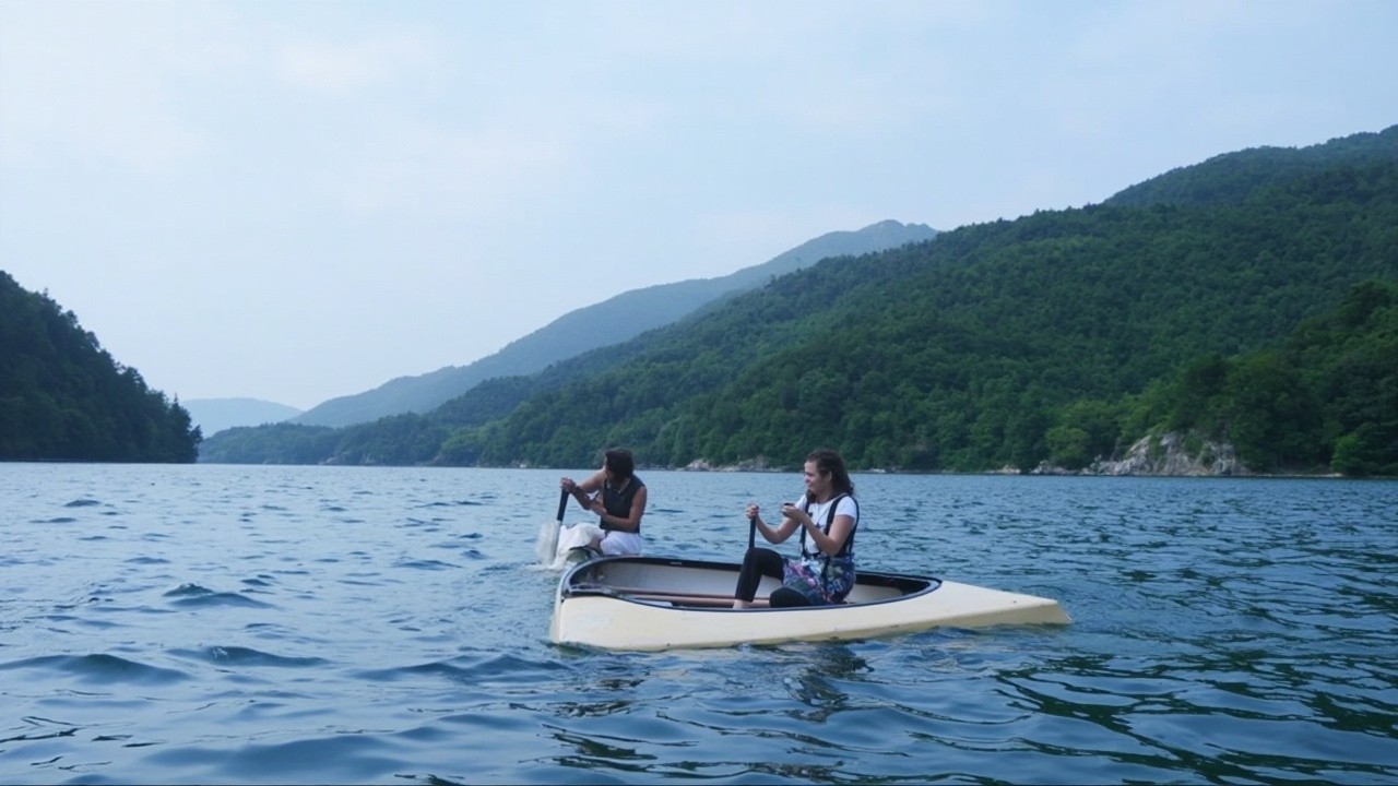 Canoeing on Lake Towada in Aomori