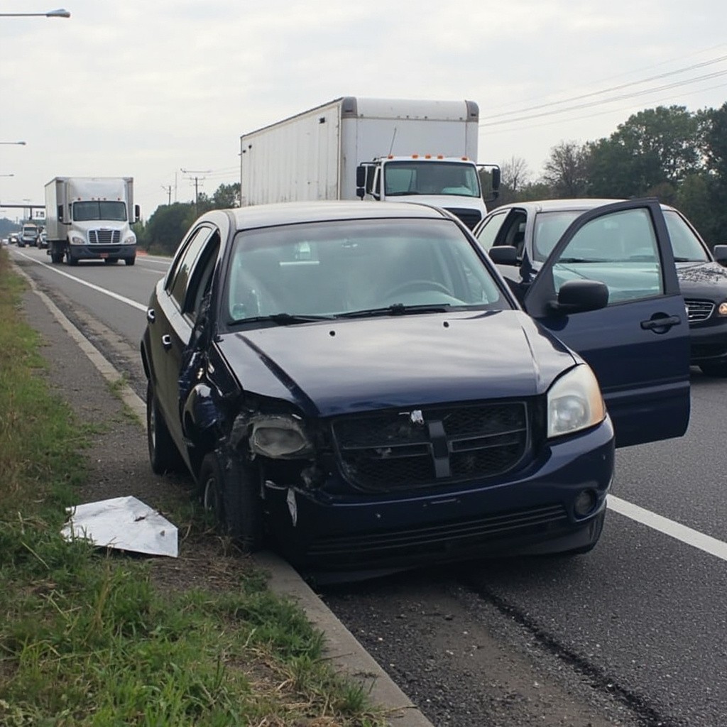 Car Veers Off Course into Oncoming Traffic