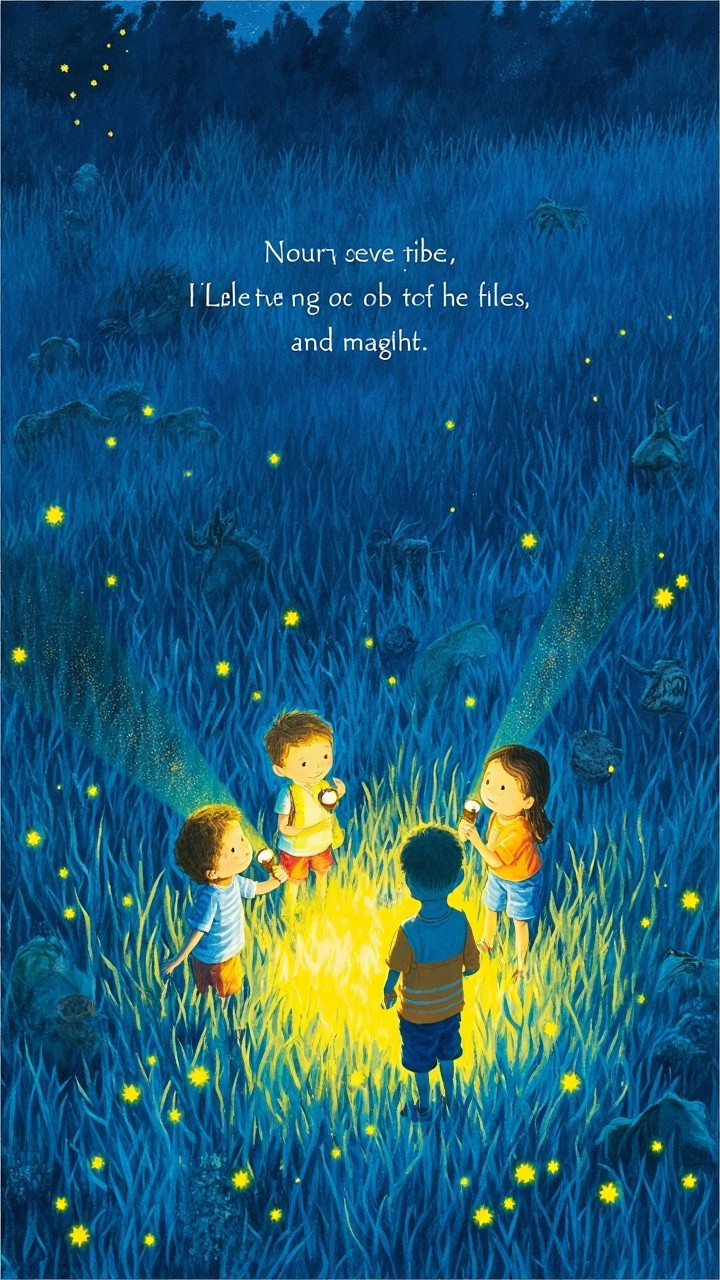 Children's Magical Night Adventure with Fireflies