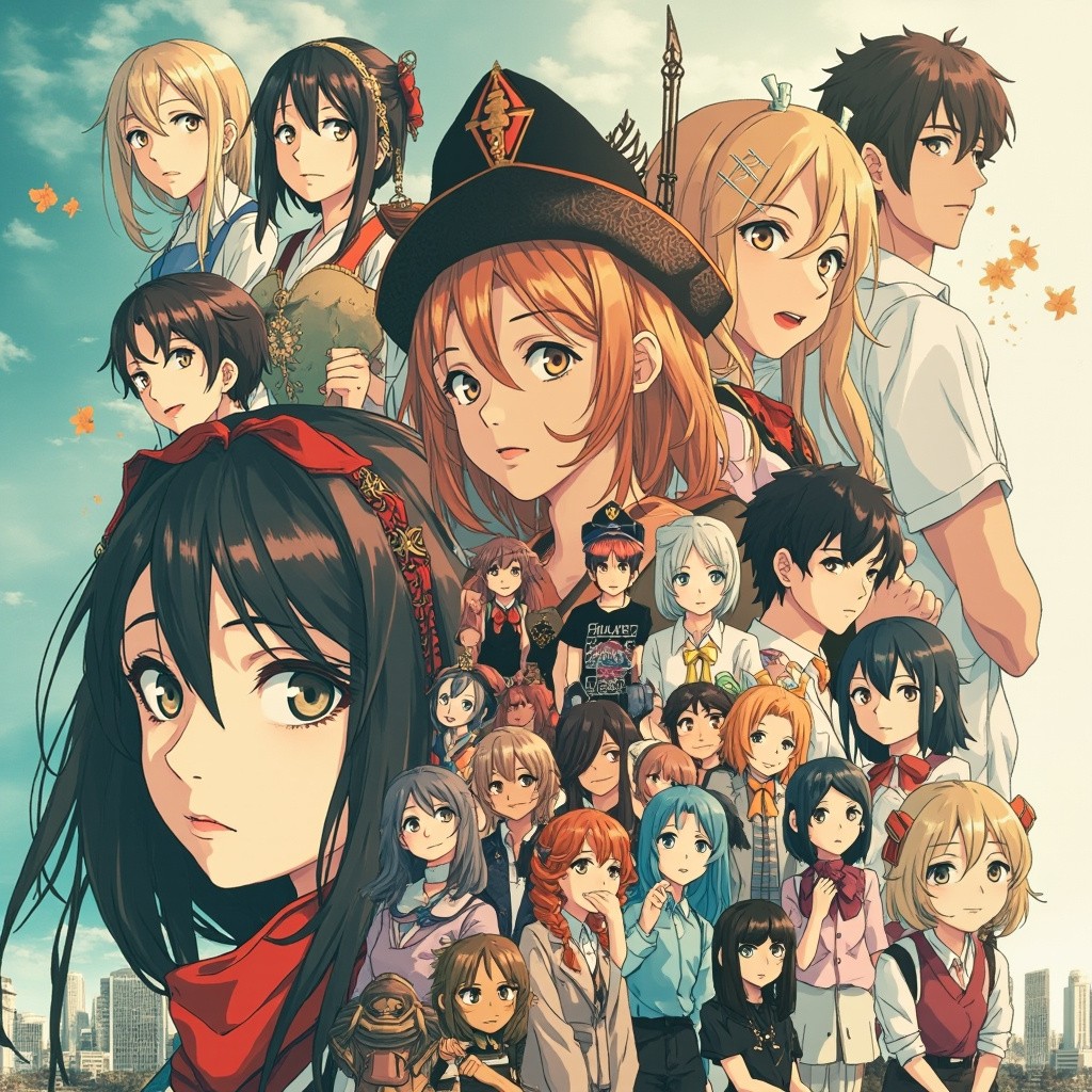 Combination of Human and Anime