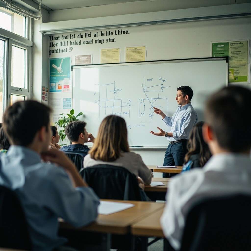 Confident Teacher Explaining Complex Concepts to Students