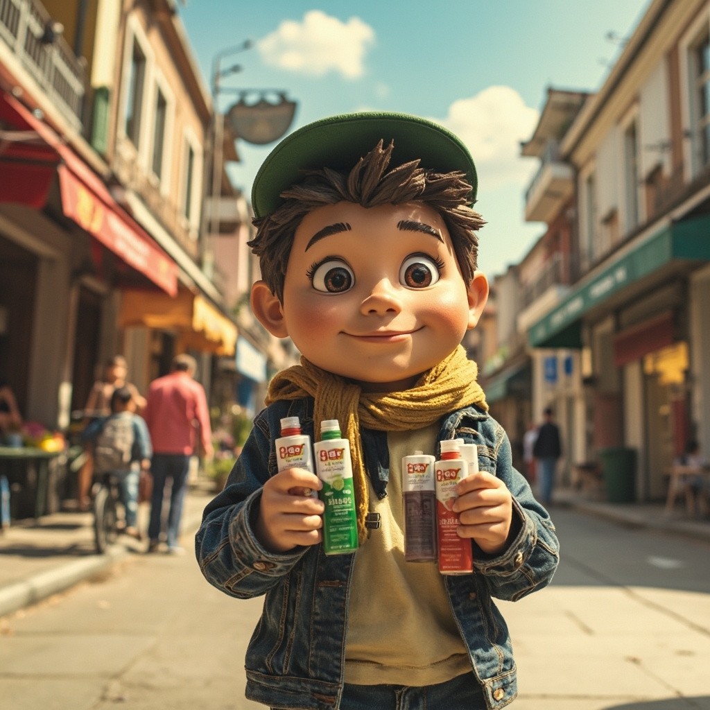 Cute, Memorable Character Selling Products to People