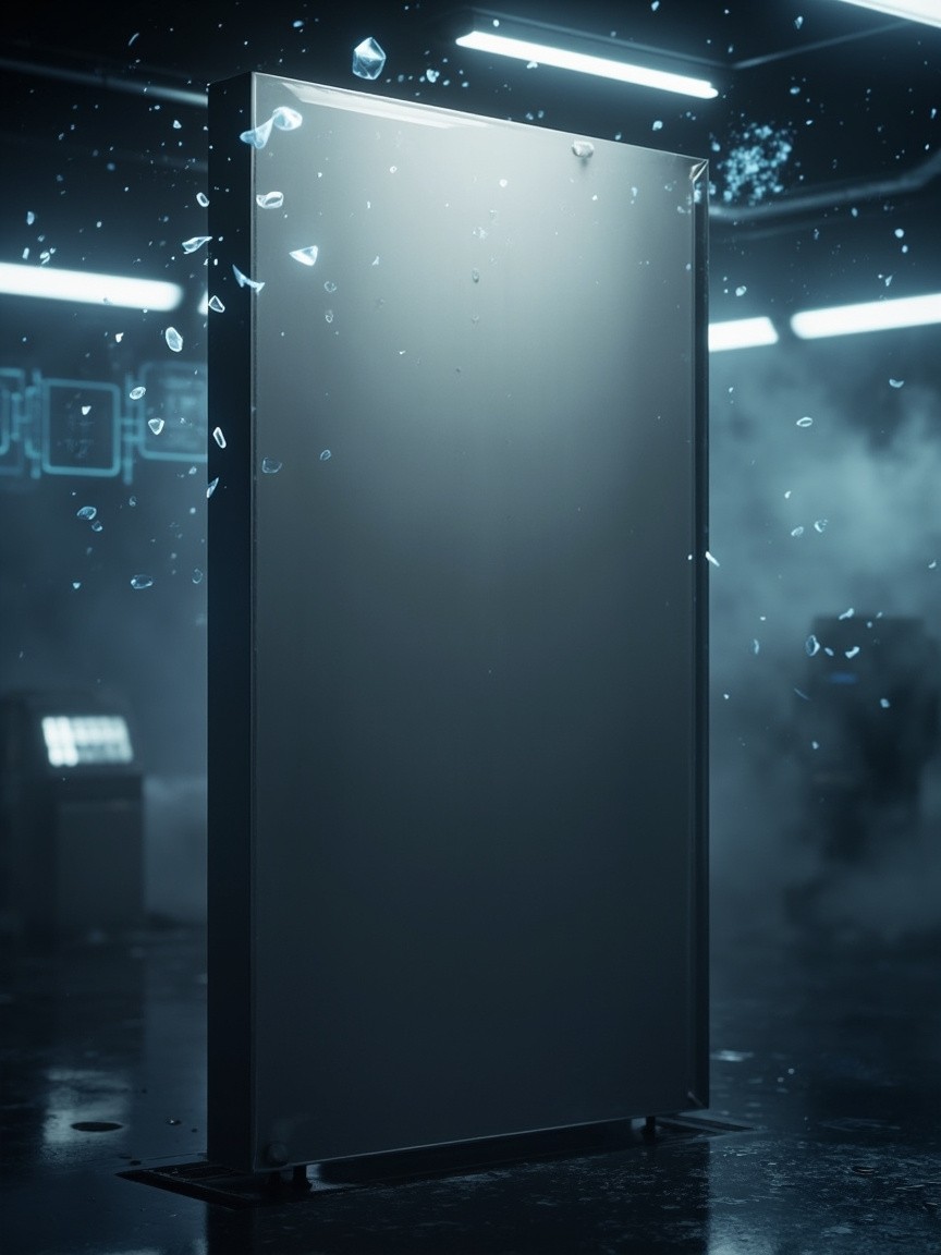 Cyberpunk Lab with Minimalist Tech Poster Mockup