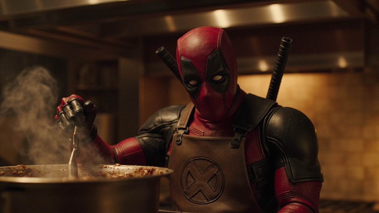 Deadpool Bakes with X-Man Apron, High Detail