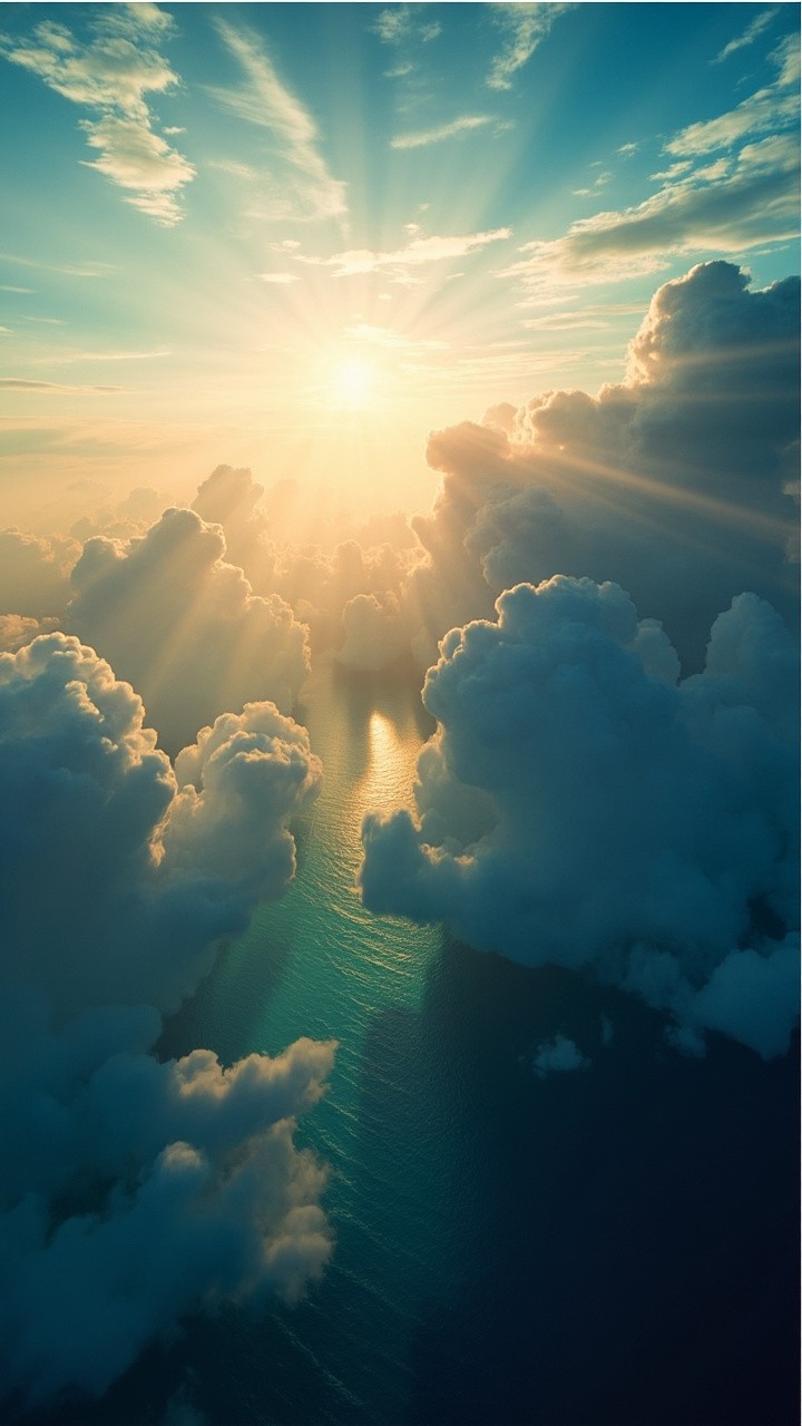 Dreamy Sunset Above the Majestic Cloud Mountains