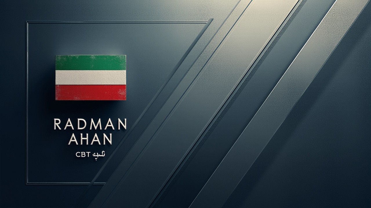 Elegant Employee Profile Background with Radman Ahan Logo