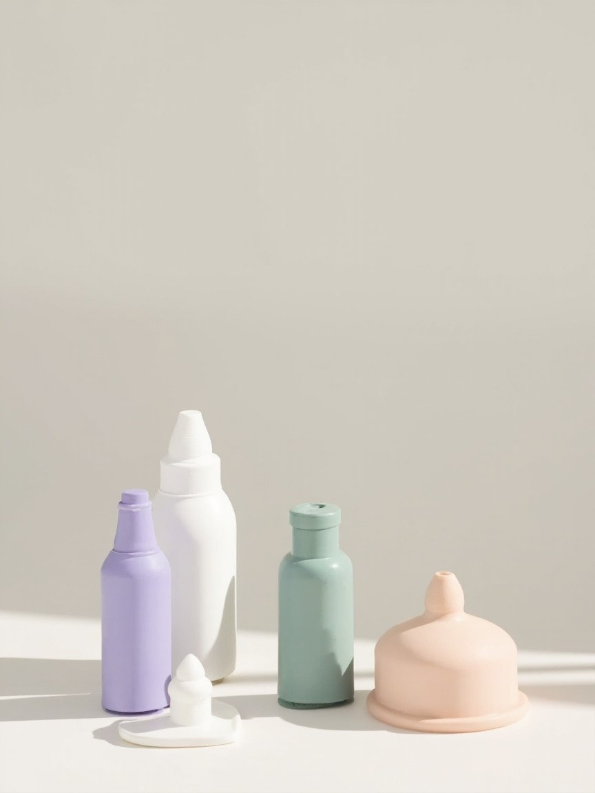 Elegant Pastel Hair Care Product Display