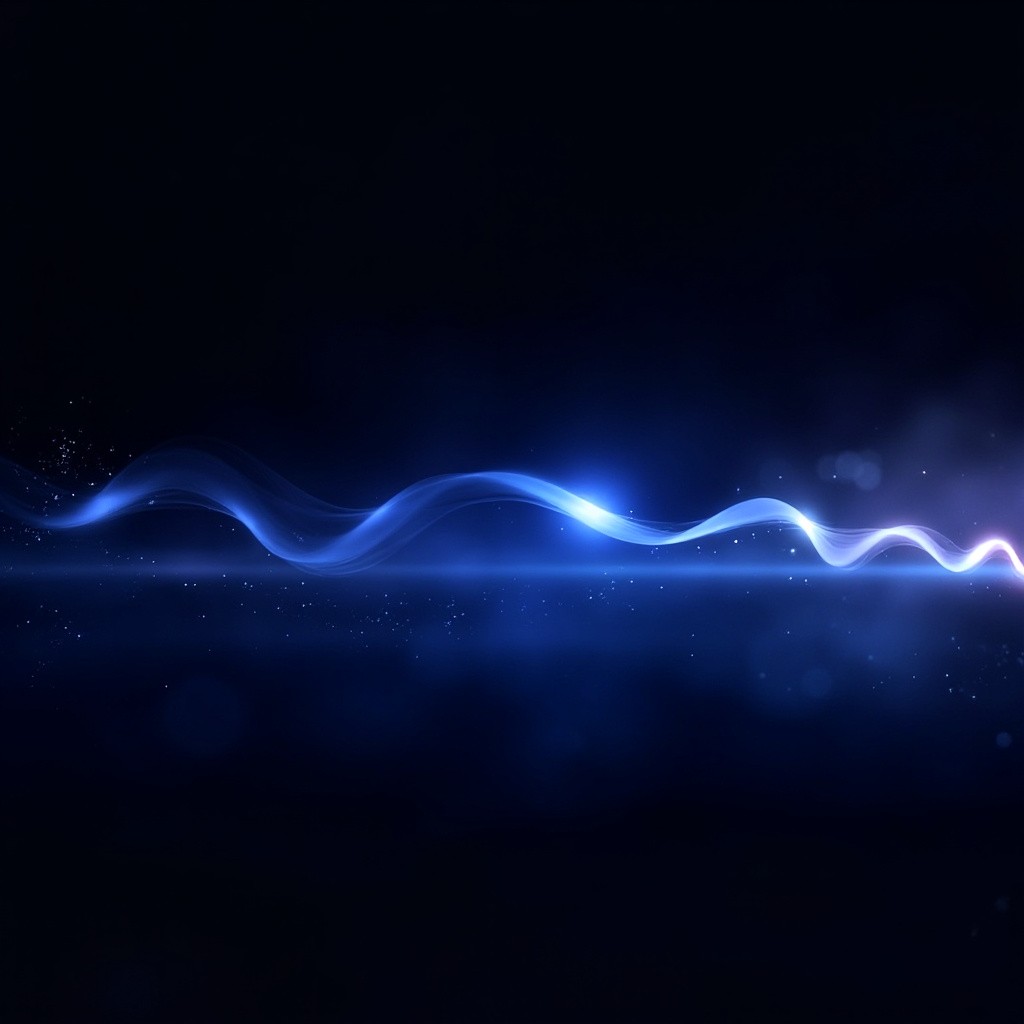 Elegant Voicebot Presentation with Glowing Waveform