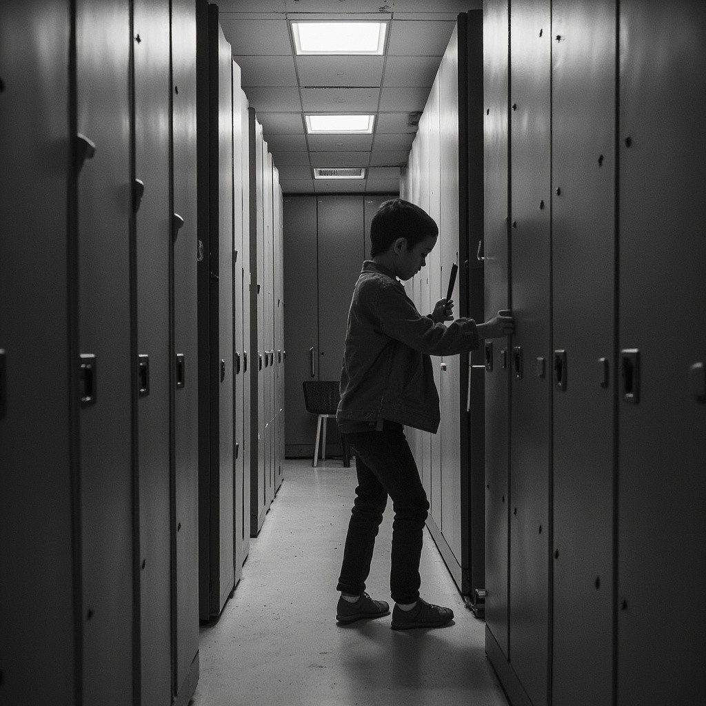 Empty Room with Clothes Lockers