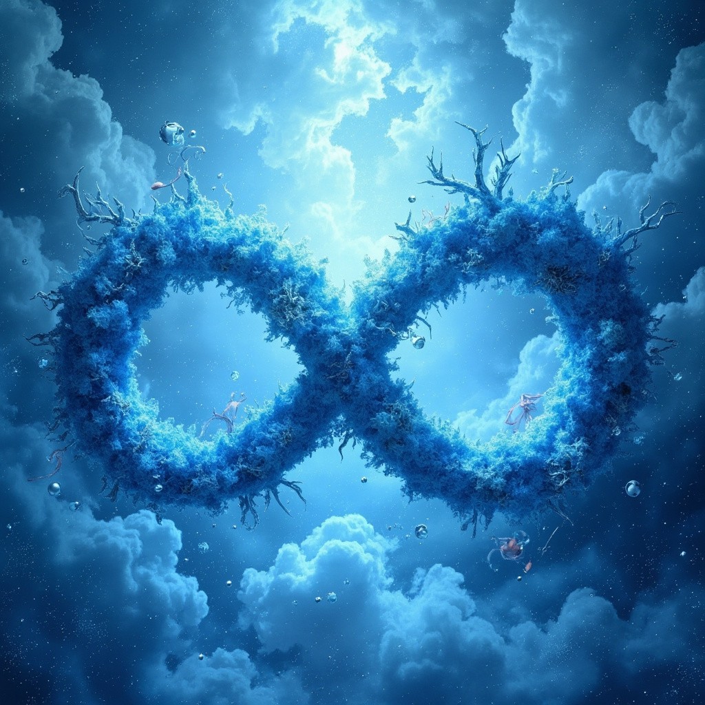 Eternal Blue Infinity Symbol in Reality