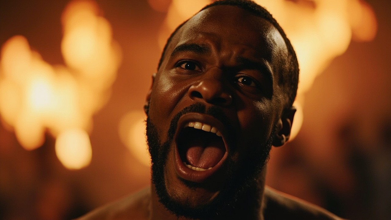 Excited African American Man Shouting Yes