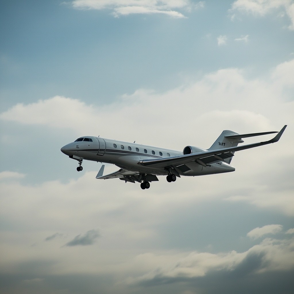 Executive Jet Plane Taking Off