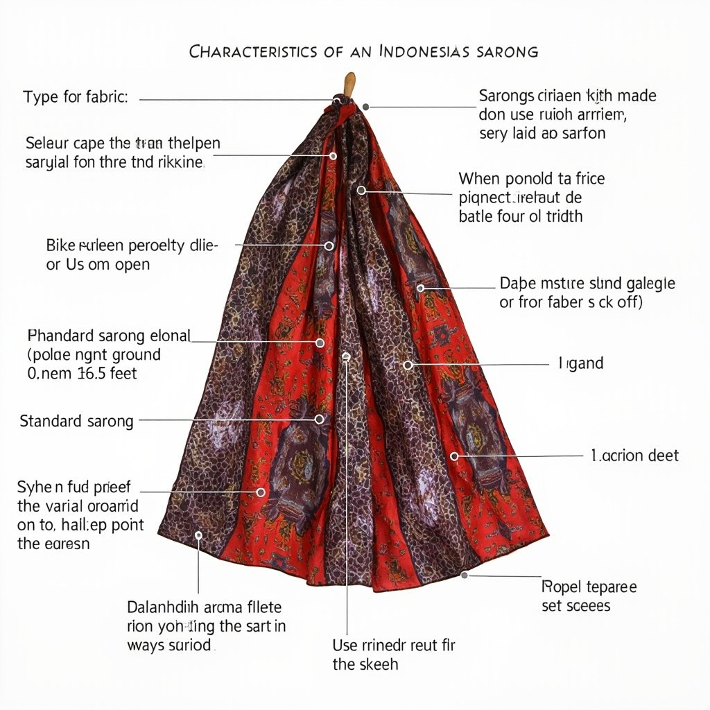 Features and Dimensions of an Indonesian Sarong
